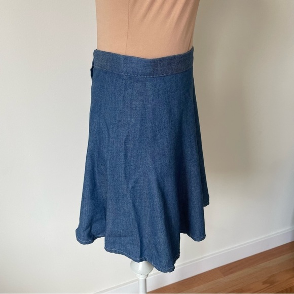 Rag & Bone/Jean Suki Rinse Blue Denim A-line Reversible Mini Skirt EUC Size 26 - Picture 8 of 12